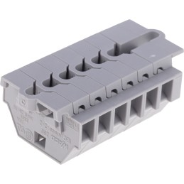 5 pcs - Wago 260 Series Grey Terminal Strip, 1.5mm², Single-Level, Cage Clamp Termination
