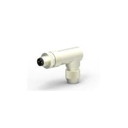 1 pcs : T4013019031-000 - Circular Metric Connectors M8,SCREW, MALE,R/A SHIELD,3P,GOLD