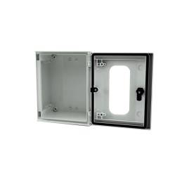 1 pcs - RS PRO Fibreglass Reinforced Polyester Wall Box, IP66, Viewing Window, 300 mm x 250 mm x 140mm