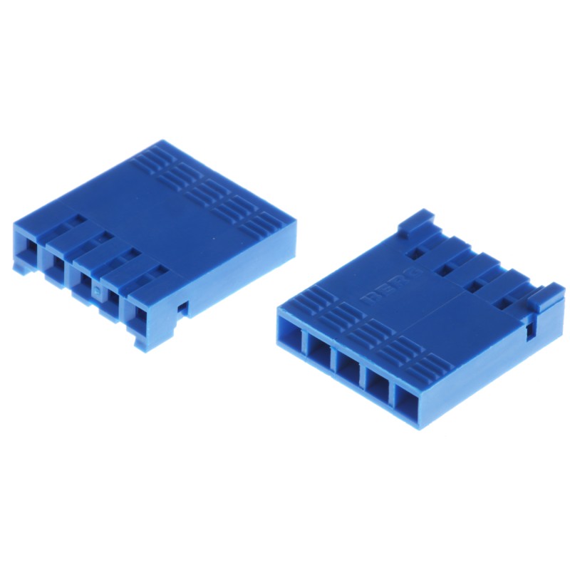 1000 pcs - Amphenol Communications Solutions, DUBOX Female Connector Housing, 2.54mm Pitch, 5 Way, 1 Row