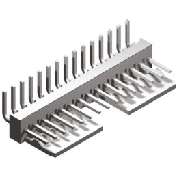 5 pcs - Molex KK 254 Series Right Angle Through Hole Pin Header, 16 Contact(s), 2.54mm Pitch, 1 Row(s), Unshrouded