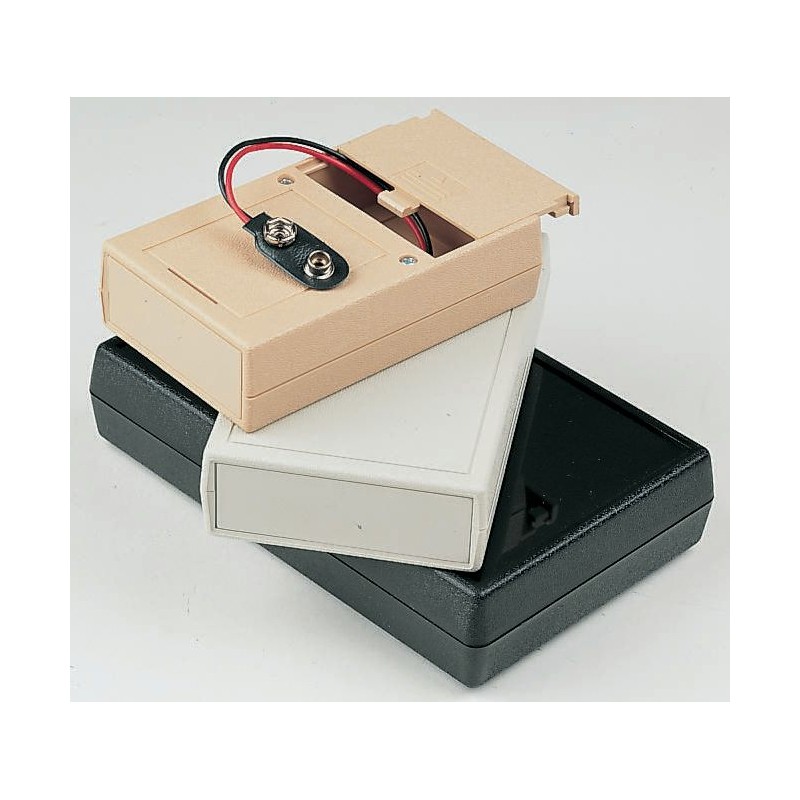 1 pcs - Pactec HM Series White ABS Handheld Enclosure, Integral Battery Compartment, 115 x 68 x 38mm