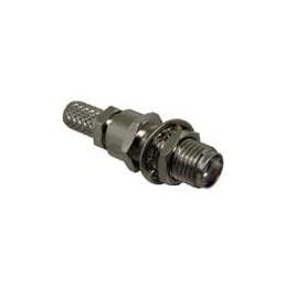 1 pcs : CONSMA005-R58 - RF Connectors / Coaxial Connectors SMA Fml Blkhd R Mnt Crimp, RG-58