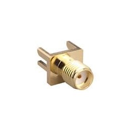 1 pcs : CONSMA020.062-G - RF Connectors / Coaxial Connectors SMA, Edge Mount, Female Receptacle, 0.062' PCB Mount, Gold
