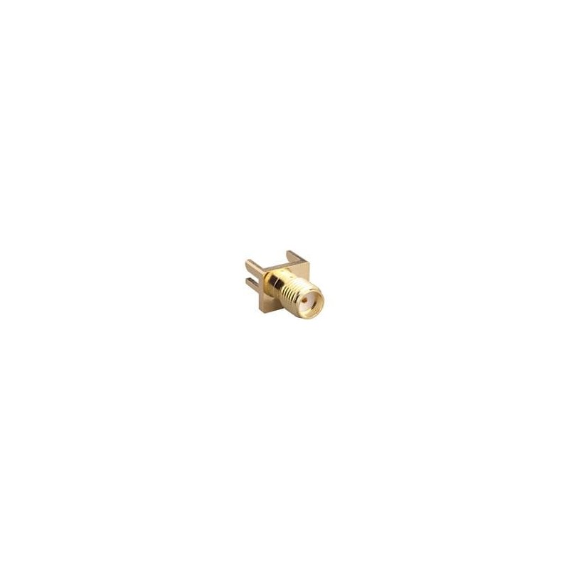 1 pcs : CONSMA020.062-G - RF Connectors / Coaxial Connectors SMA, Edge Mount, Female Receptacle, 0.062' PCB Mount, Gold