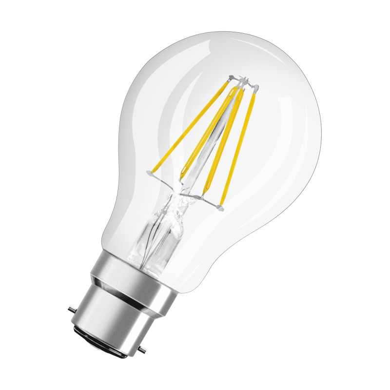 1 pcs - Osram PARATHOM Classic B22d LED GLS Bulb 6.5 W(60W), 2700K, Warm White, Bulb shape