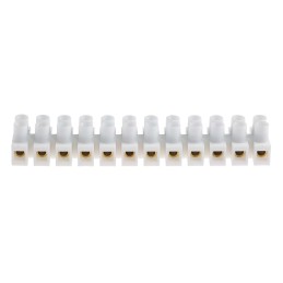 5 pcs - RS PRO Non-Fused Terminal Block, 12-Way, 6A, 14 AWG Wire, Screw Down Termination