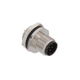 1 pcs : T4132012081-000 - Circular Metric Connectors M12 A-code Sold Wire 8P Frnt MNT Male