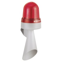 1 pcs - Werma 435 Series Red Horn Beacon, 10 - 48 V ac/dc, Bracket Mount, 108dB at 1 Metre