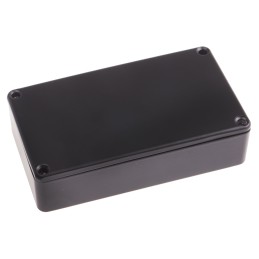 1 pcs - RS PRO Black Die Cast Aluminium Enclosure, Black Lid, 114.5 x 63.6 x 30.3mm
