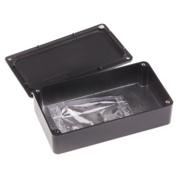 1 pcs - RS PRO Black Die Cast Aluminium Enclosure, Black Lid, 114.5 x 63.6 x 30.3mm