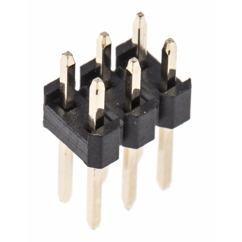 1000 pcs - HARWIN M20 Series Straight Through Hole Pin Header, 6 Contact(s), 2.54mm Pitch, 2 Row(s), Unshrouded