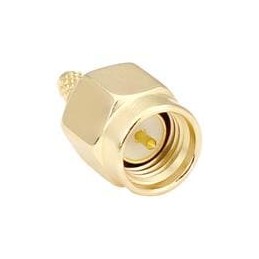 1 pcs : CONSMA007-G - RF Connectors / Coaxial Connectors SMA Male Cable End Crimp RG-174, Gold