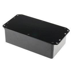 1 pcs - RS PRO Black ABS Enclosure, IP54, Flanged, Black Lid, 210 x 112 x 61mm