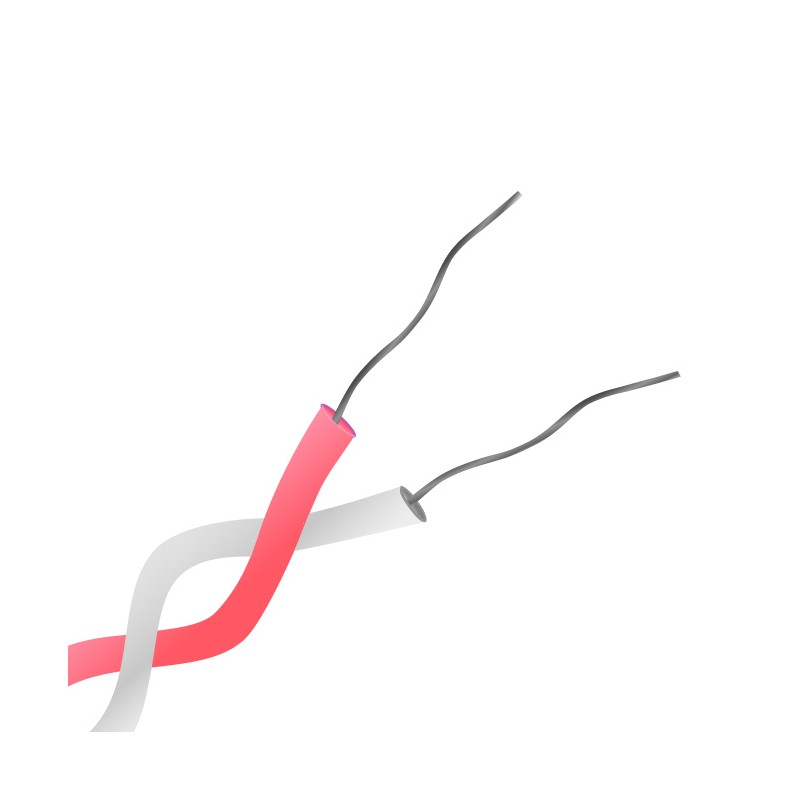 1 pcs - RS PRO Type N Thermocouple Wire, 10m, PFA Insulation, +260°C Max, 1/0.2mm