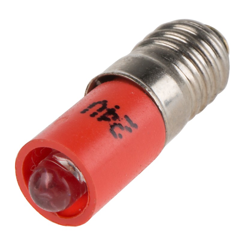 1 pcs - RS PRO Red LED Indicator Lamp, 24V dc, E5 Base, 6mm Diameter, 45mcd