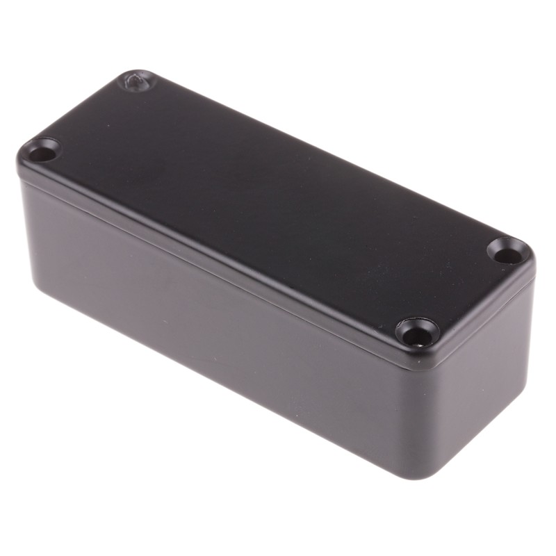 1 pcs - RS PRO Black Die Cast Aluminium Enclosure, Black Lid, 89.1 x 35 x 30.3mm
