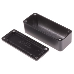 1 pcs - RS PRO Black Die Cast Aluminium Enclosure, Black Lid, 89.1 x 35 x 30.3mm