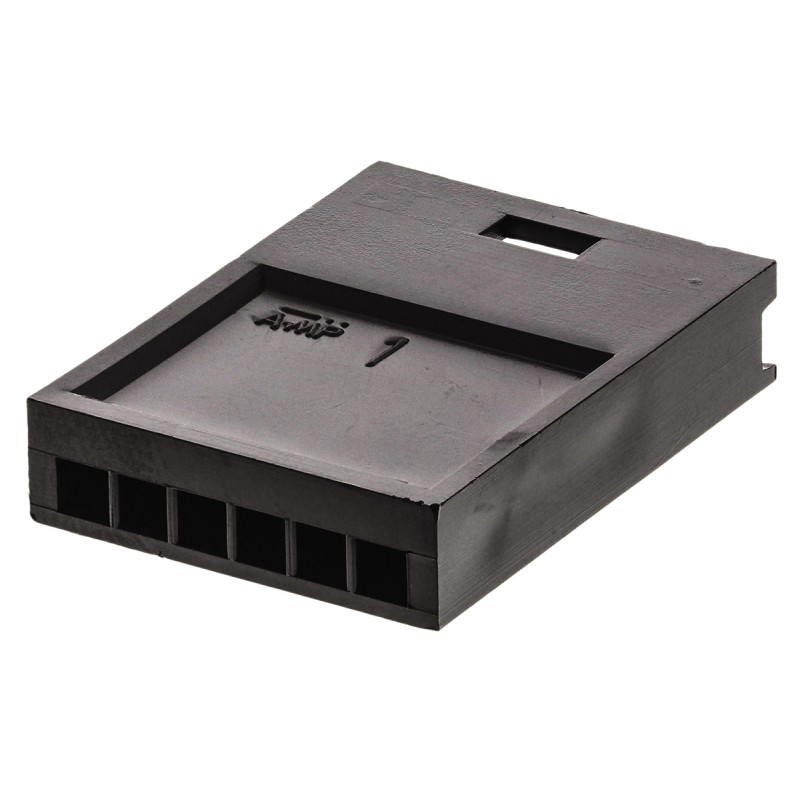 1000 pcs - TE Connectivity, AMPMODU MOD II Female Connector Housing, 2.54mm Pitch, 6 Way, 1 Row