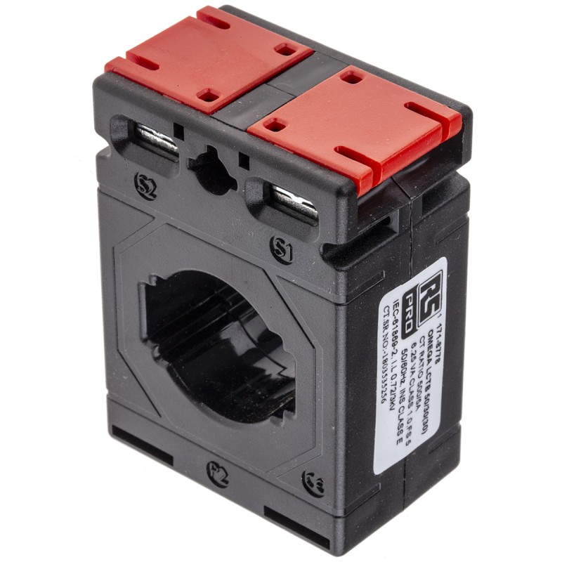 1 pcs - RS PRO Base Mounted Current Transformer, 500A Input, 500:5, 5 A Output, 30 x 10mm Bore