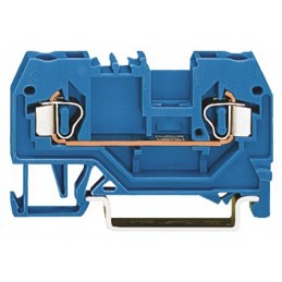 5 pcs - Wago 281 Series Blue Feed Through Terminal Block, 4mm², Single-Level, Cage Clamp Termination, ATEX, IECEx