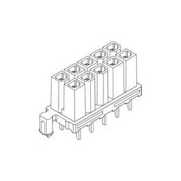 1 pcs : 46010-0612 - Power to the Board M-F HCS+ Vert Rec Hdr 6ckt V-2 Gold