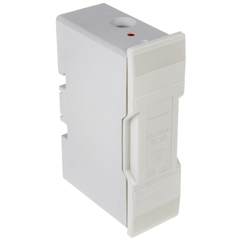 1 pcs - Eaton 20A Rail Mount Fuse Holder for E1 Fuse, 1P, 550V ac