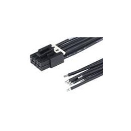 1 pcs : 224086-1083 - Specialised Cables Mini-Fit Max Female-to-Pigtail Cable ASSY Tin Plt 8 Ckts 300mm Lgth 2.5mm Blk