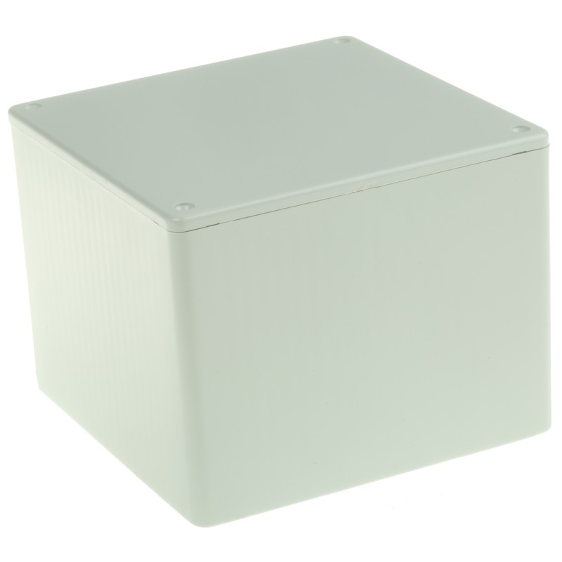 1 pcs - Hammond 1591 Series Grey Flame Retardant ABS Enclosure, IP54, Flanged, Grey Lid, 120 x 120 x 94mm