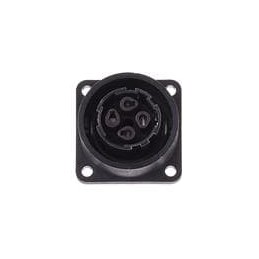 1 pcs : C01610G0030001 - Circular DIN Connectors 3+PE Female receptacle with mounted gasket. Mounting hole 26.2. Suitable sealin