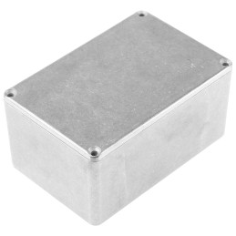 1 pcs - Hammond 1590 Series Natural Die Cast Aluminium Enclosure, IP65, Natural Lid, 120 x 80 x 59mm