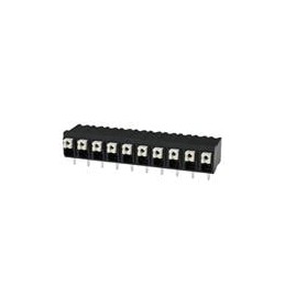1 pcs : TBLH10-500-10BK - Fixed Terminal Blocks Terminal block, screwless, High Temp, 5.00, Horizontal, 10, Black w Gray Button