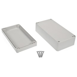 1 pcs - RS PRO Grey ABS Enclosure, IP65, IK09, Grey Lid, 158.15 x 82.2 x 54.9mm