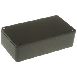 1 pcs - Hammond 1590 Series Black Die Cast Aluminium Enclosure, IP54, Black Lid, 112 x 60 x 31mm