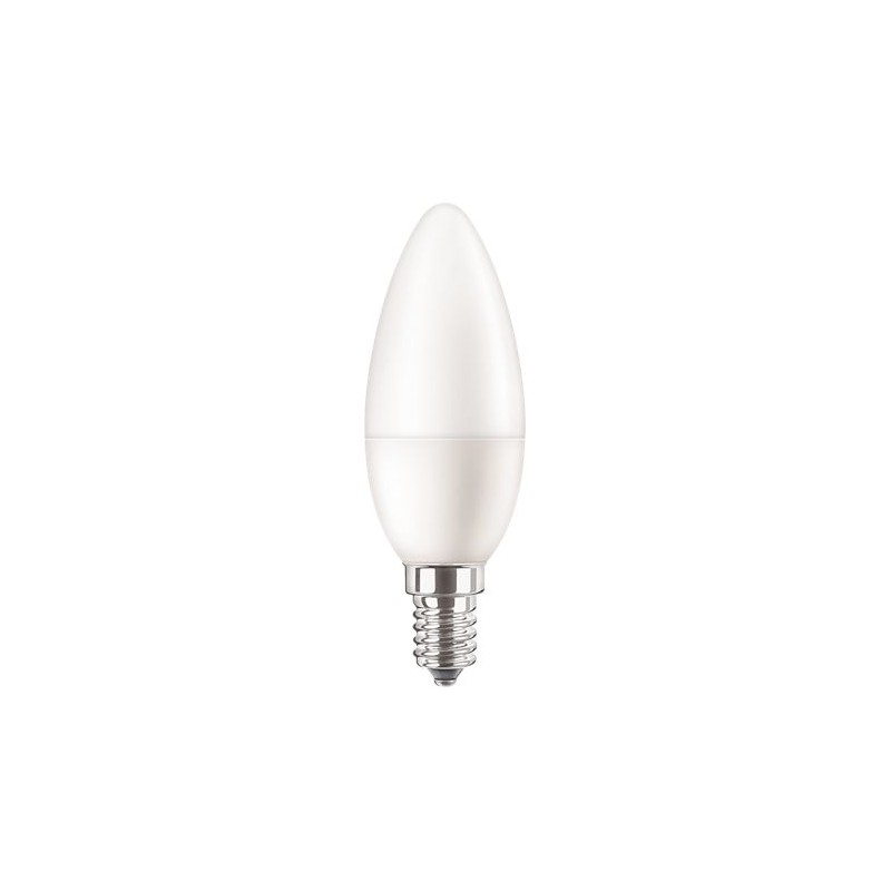 1 pcs - Philips CorePro E14 GLS LED Candle Bulb 5 W(40W), 2700K, Warm White, B35 shape