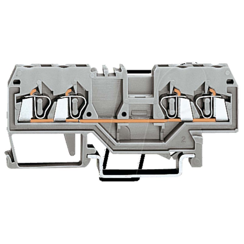 5 pcs - Wago 280 Series Grey Feed Through Terminal Block, 2.5mm², Single-Level, Cage Clamp Termination