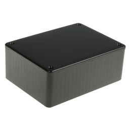 1 pcs - Hammond 1591 Series Black ABS Enclosure, IP54, Black Lid, 110.1 x 82.2 x 44mm