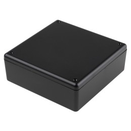 1 pcs - RS PRO Black ABS Enclosure, Black Lid, 125 x 125 x 45mm