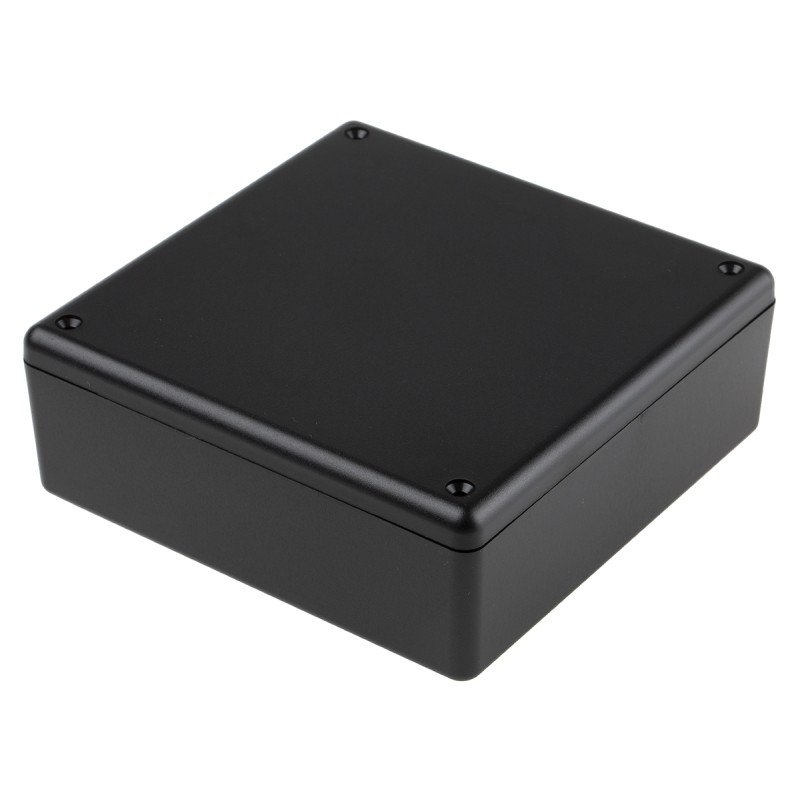 1 pcs - RS PRO Black ABS Enclosure, Black Lid, 125 x 125 x 45mm