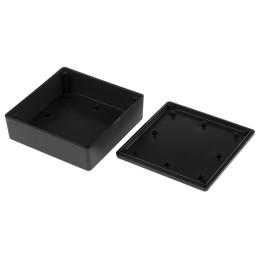 1 pcs - RS PRO Black ABS Enclosure, Black Lid, 125 x 125 x 45mm