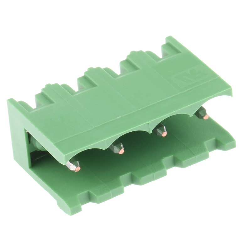 5 pcs - TE Connectivity 5.08mm Pitch 4 Way Pluggable Terminal Block, Header, Through Hole, Solder Termination