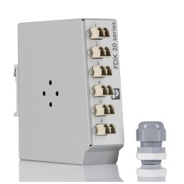 1 pcs - Phoenix Contact 6 Port LC Multimode Duplex Fibre Optic Patch Panel With 2 Ports Populated