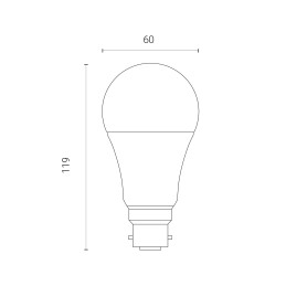 1 pcs - 4lite UK 9 W B22 LED Smart Bulb, Warm White