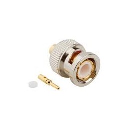 1 pcs : 112551 - RF Connectors / Coaxial Connectors BNC STRAIGHT SOLDER PLUG .141 SEMI RIGID