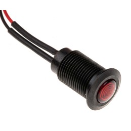 1 pcs - Oxley Red Panel Mount Indicator, 230V ac, 10.2mm Mounting Hole Size, Lead Wires Termination, IP66