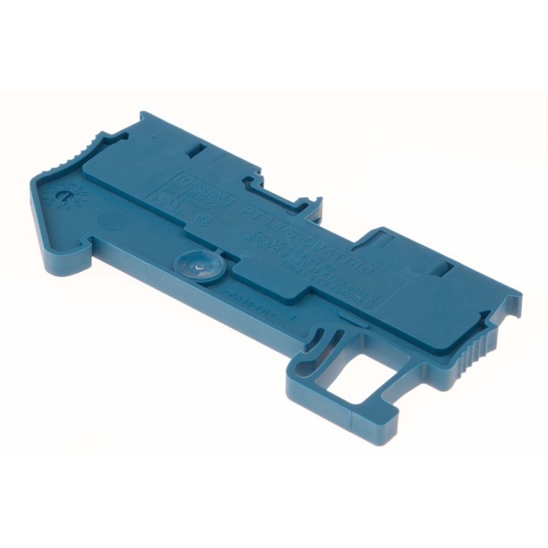 5 pcs - Phoenix Contact PT 1.5/S-QUATTRO BU Series Blue Feed Through Terminal Block, 0.14 - 1.5mm², Single-Level, Push