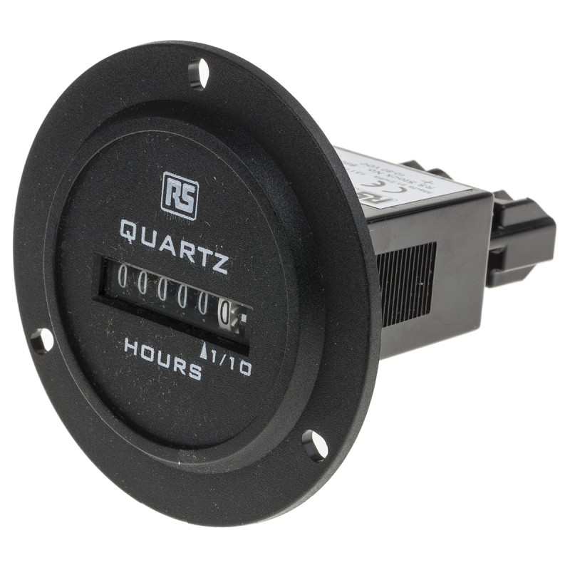 1 pcs - RS PRO Hour Meter Counter, 6 Digit, 50Hz, 10 - 80 V dc