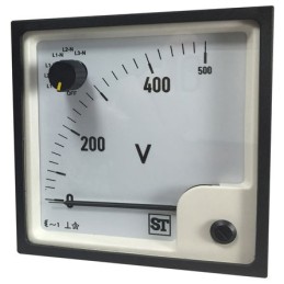 1 pcs - Sifam Tinsley SS74 Series Analogue Voltmeter AC, 68 x 68 mm