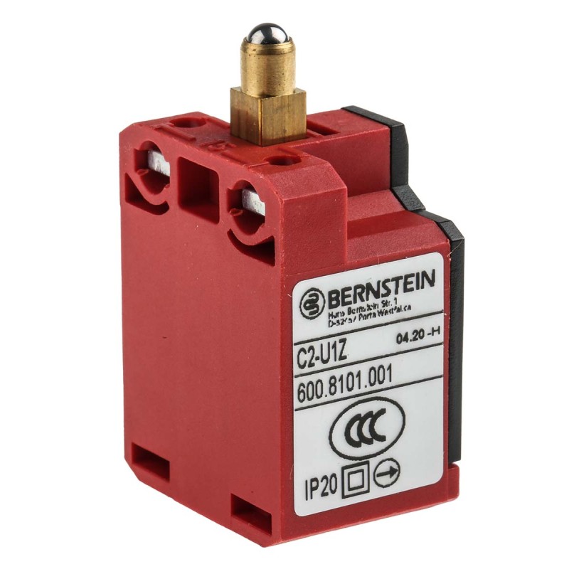 1 pcs - Bernstein AG C2 Series Plunger Interlock Switch, NO/NC, IP20, Glass Reinforced Plastic (GRP) Housing
