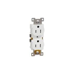 1 pcs : SQR42101WH - AC Power Plugs & Receptacles TR 15A DUPLEX OUTLET RESI WH